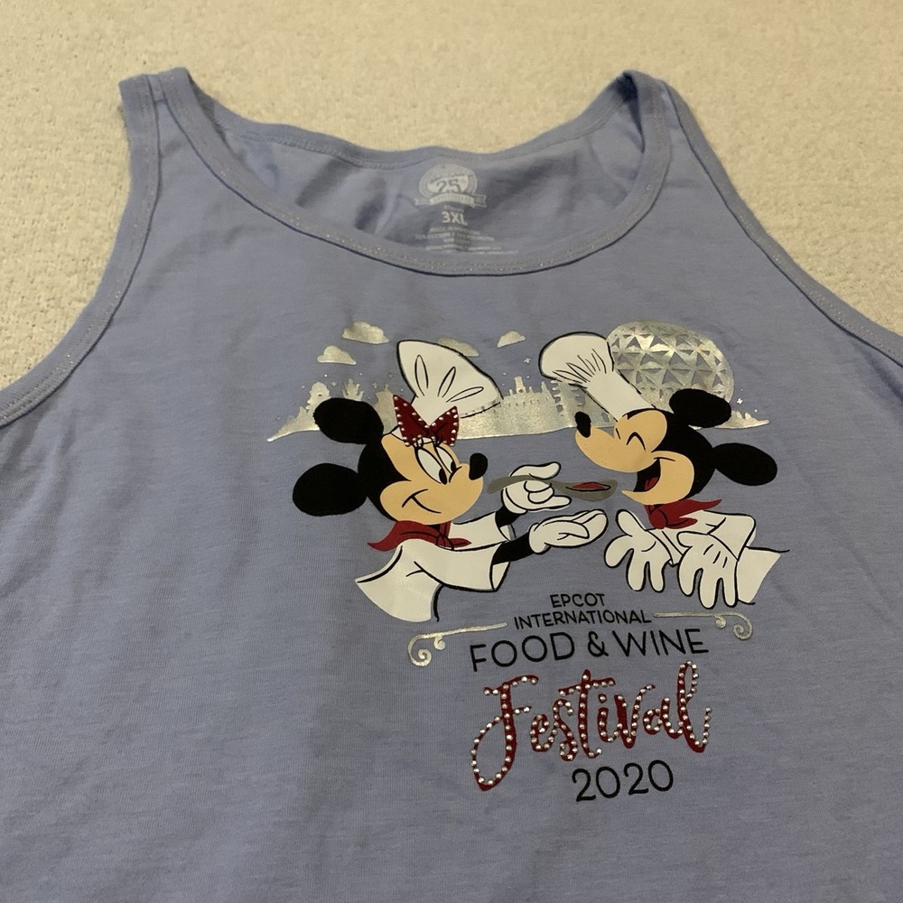 Disney Epcot Food & Wine Festival 2020 Women Large Tank Top 25th Anniversary 3X